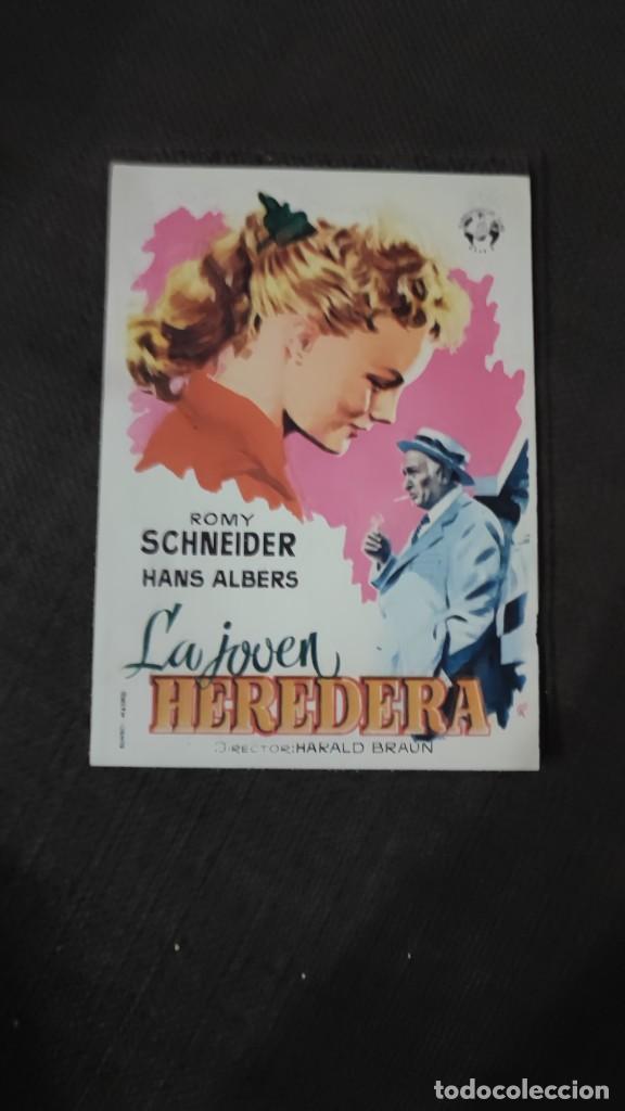 Cine: folleto de mano LA JOVEN HEREDERA , Romy Schneider , ref 15 , 1958