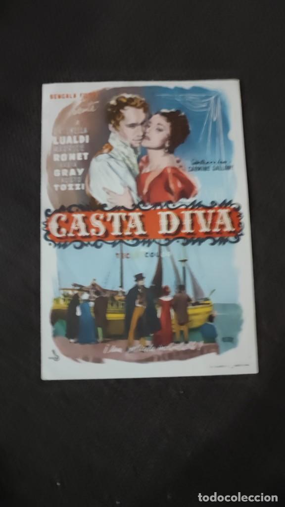 Kino: folleto de mano CASTA DIVA , Antonella Lualdi , 1957 , ref 15
