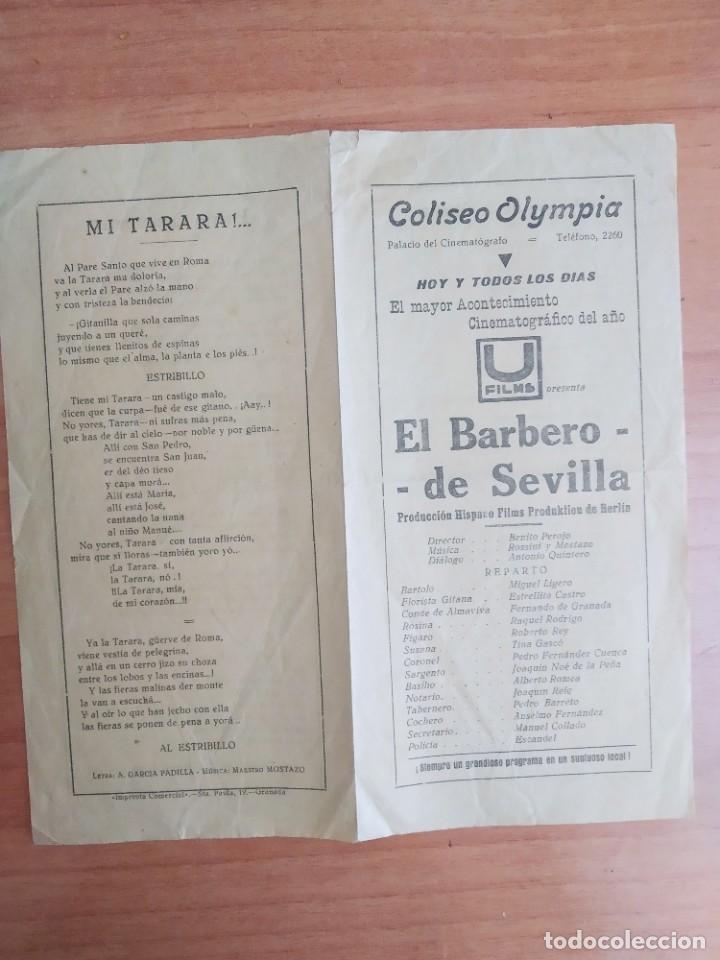 Cine: Z-- PROGRAMAS DE CINE LOCAL ---EL BARBERO DE SEVILLA - Foto 1