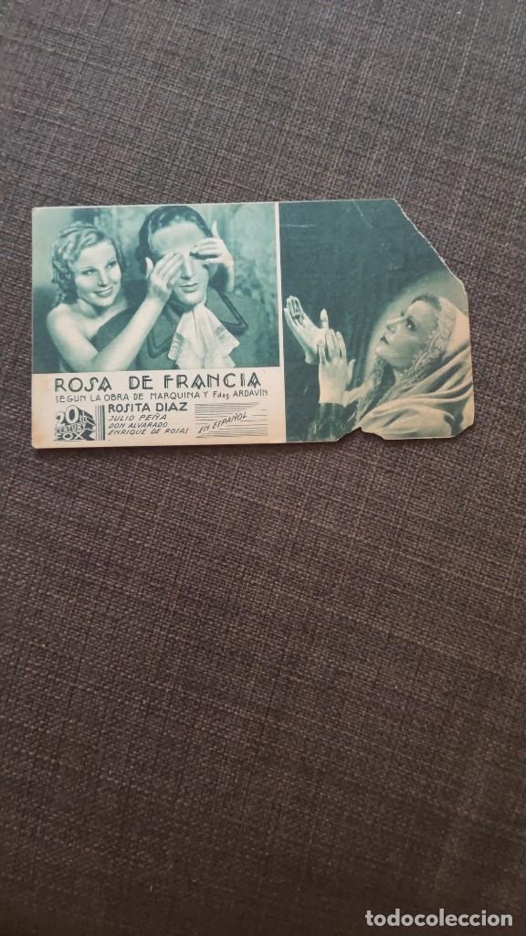 Kino: folleto de mano ROSA DE FRANCIA , Rosita Diaz , ref 94