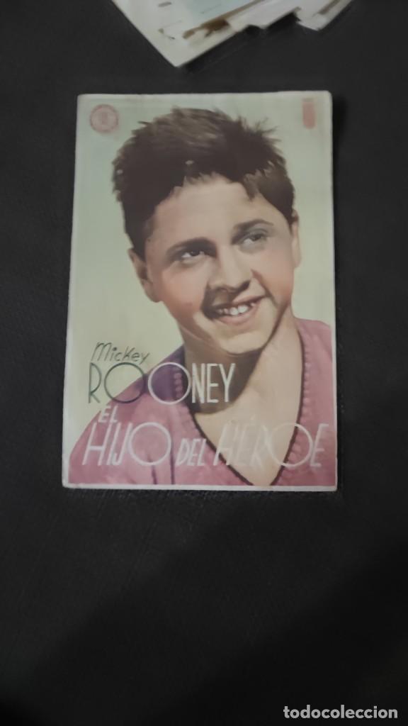 Cinema: folleto de mano EL HIJO DEL HEROE , MIckey Rooney , REF 94