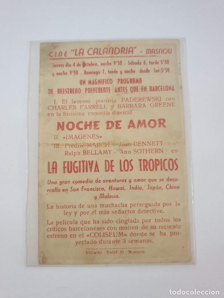 Cine: ESTAMOS LIQUIDANDO. PROGRAMA. LA FUGITIVA DE LOS TROPICOS - Foto 2