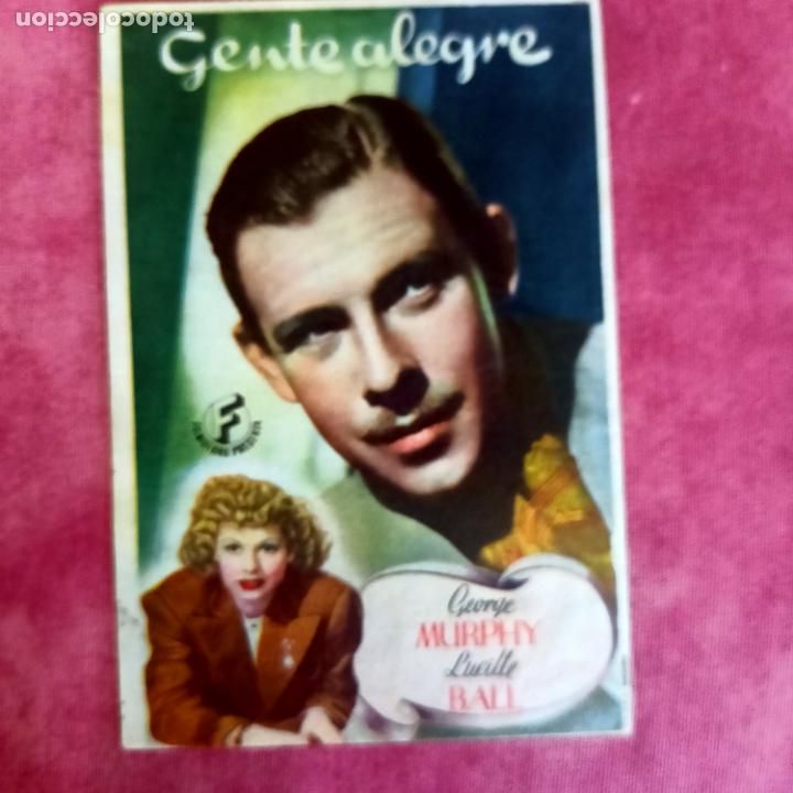 Folhetos de m&atilde;o de filmes antigos de cinema: P9 PROGRAMA DE CINE - GENTE ALEGRE - 1941 cine ya voy
