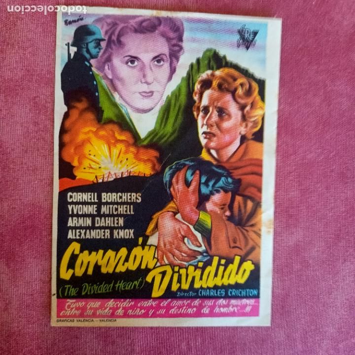  Flyers Publicitaires de films Anciens: P9 Coraz&oacute;n dividido con Publicidad teatro Col&oacute;n
