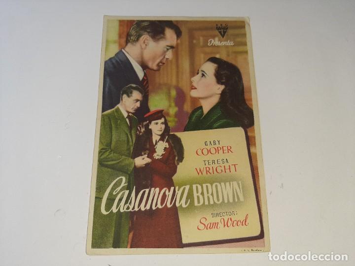 Cine: ANTIGUO PROGRAMA DE CINE CASANOVA BROWN GARY COOPER TERESA WRIGHT A&Ntilde;O 1944 - Foto 1