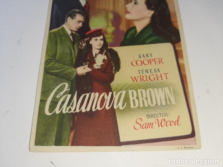 Cine: ANTIGUO PROGRAMA DE CINE CASANOVA BROWN GARY COOPER TERESA WRIGHT A&Ntilde;O 1944 - Foto 3