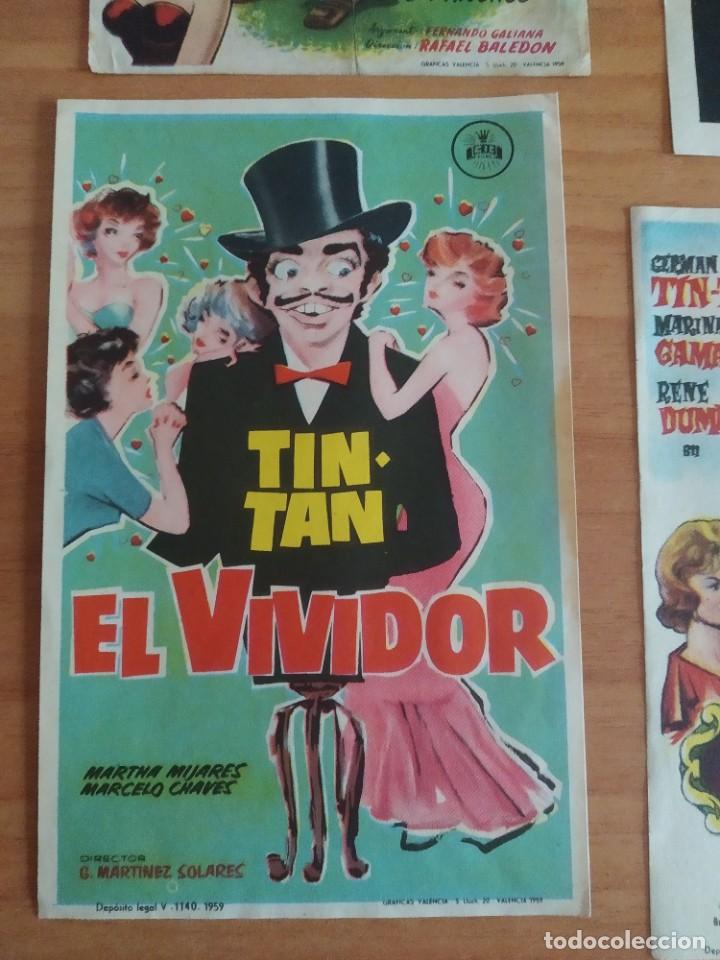 Cine: Z-- PROGRAMAS DE CINE -- LOTE TIN TAN - Foto 2