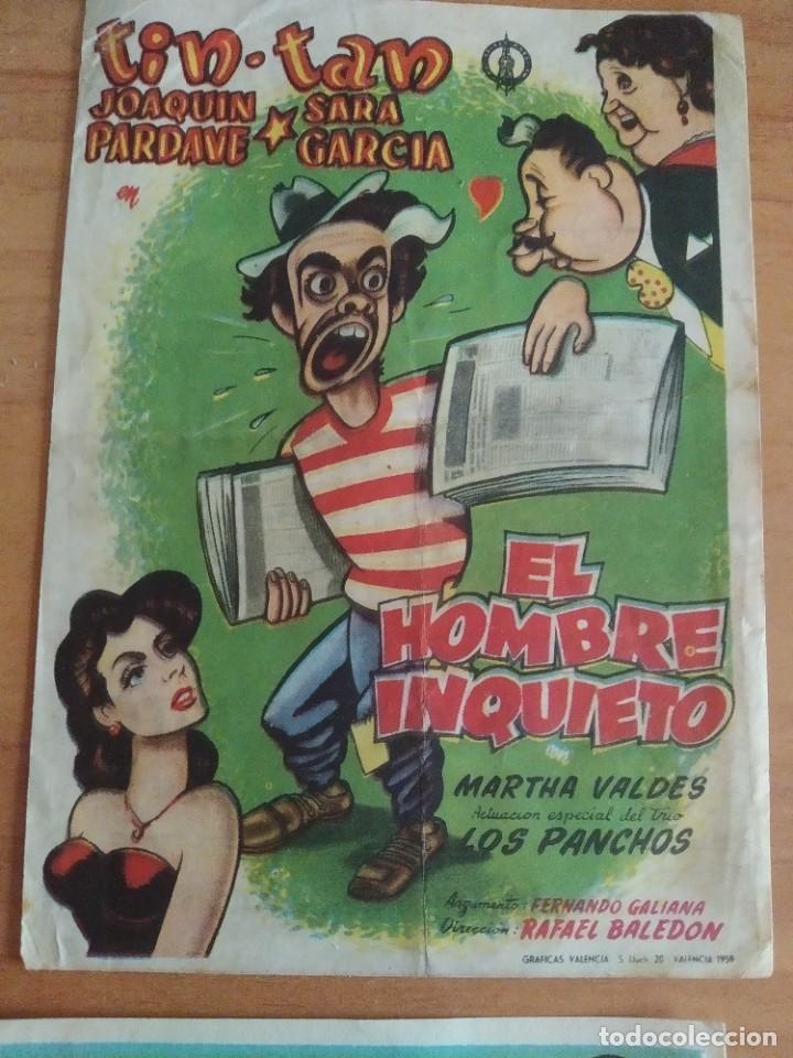 Cine: Z-- PROGRAMAS DE CINE -- LOTE TIN TAN - Foto 3