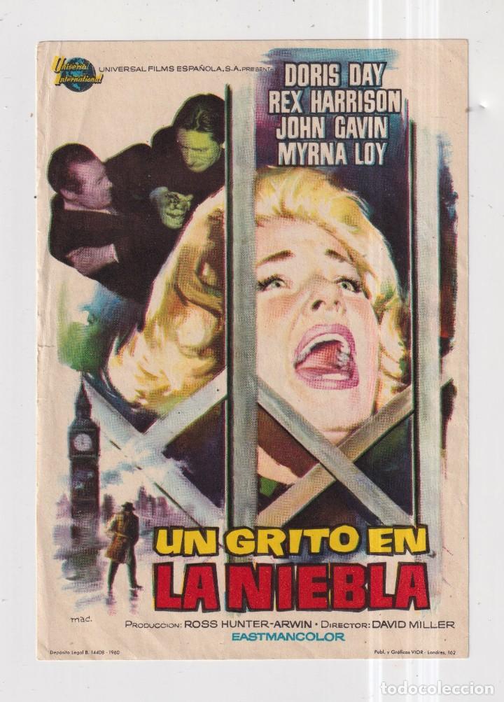 Cine: FOLLETO DE UN GRITO EN LA NIEBLA CON DORIS DAY SIN PUBLICIDAD