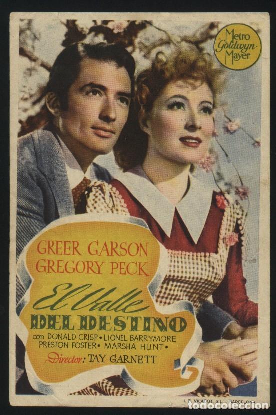 Cine: Q-09608- EL VALLE DEL DESTINO (The Valley of Decision) (CINE GRANADA) GREGORY PECK - GREER GARSON