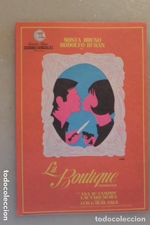 Cine: FOLLETO PROGRAMA DE CINE LA BOUTIQUE SONIA BRUNO - Foto 1