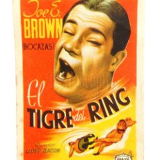 Cine: PROGRAMA SENCILLO *EL TIGRE DEL RING* 1952 JOE E. BROWN. ARAJOL. CINE CONDADO LEÓN. Lote 285668933