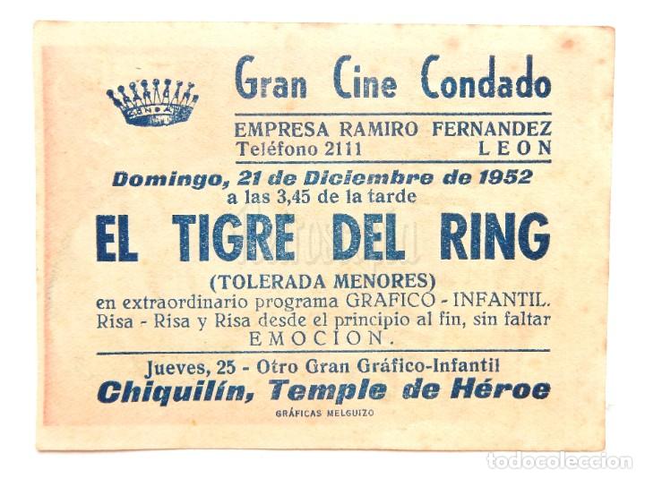Cine: PROGRAMA SENCILLO *EL TIGRE DEL RING* 1952 JOE E. BROWN. ARAJOL. CINE CONDADO LE&Oacute;N - Foto 2