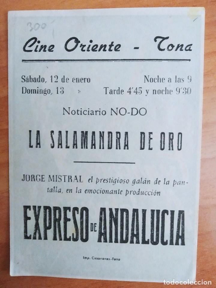 Cine: Z-- PROGRAMAS DE CINE -- EXPRESO DE ANDALUCIA - Foto 2