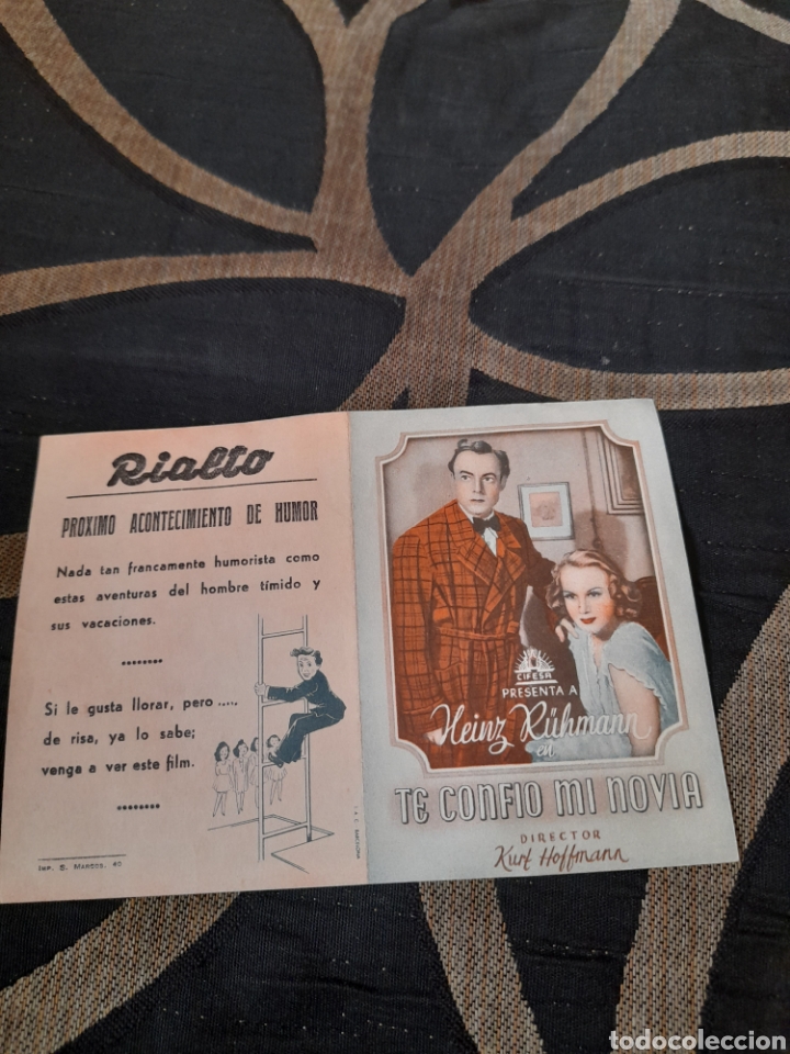 Cine: Programa de mano ,Te Conf&iacute;o mi Novia ,Cine Rialto - Foto 1