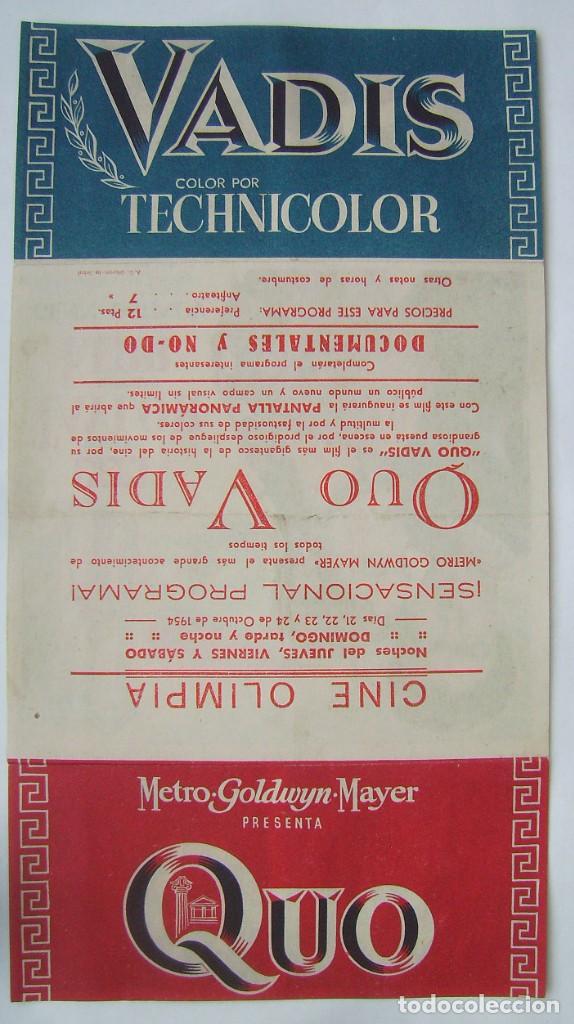 Cine: QUO VADIS, con Robert Taylor. 15,5 X 14,5 cms.