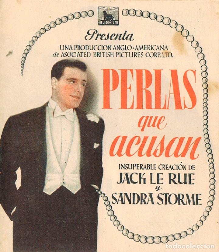 Cine: PERLAS QUE ACUSAN. Programa con publicidad al dorso (ver imagen complementaria) - Foto 1
