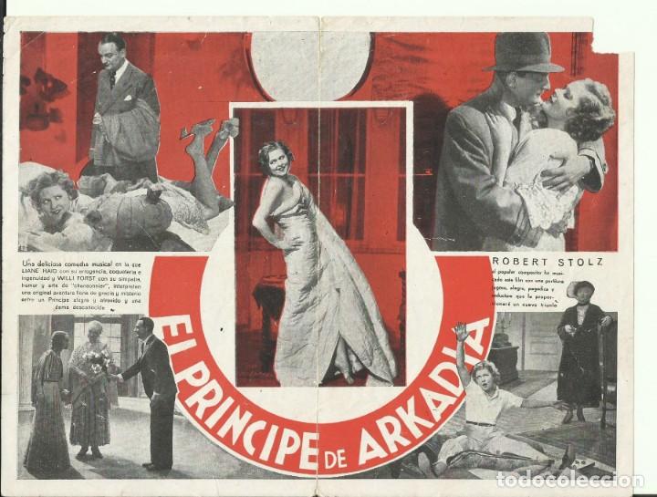 Cine: PTCC 072 EL PRINCIPE DE ARKADIA PROGRAMA DOBLE WILLI FORST LIANE HAID - Foto 2