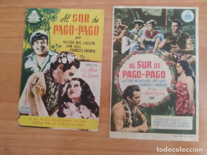 Cine: Z-- PROGRAMAS DE CINE -- AL SUR DE PAGO - PAGO - Foto 1