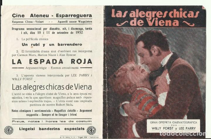 Cine: PTCC 073 LAS ALEGRES CHICAS DE VIENA PROGRAMA DOBLE WILLI FORST LEE PARRY - Foto 1