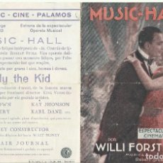 Cine: PTCC 073 MUSIC-HALL PROGRAMA DOBLE WILLI FORST FAY WALL. Lote 286562023