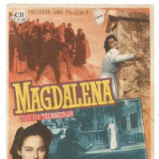 Cine: SENCILLO MAGDALENA 1956 EDUCACION Y DESCANSO EMPRESA CINE SANTA COLOMA DE QUERALT 15 X 11. Lote 286614813