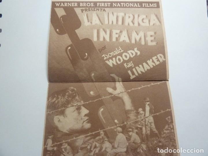 Cine: PROGRAMA CINE LOCAL LA INTRIGA INFAME 1938 - Foto 2