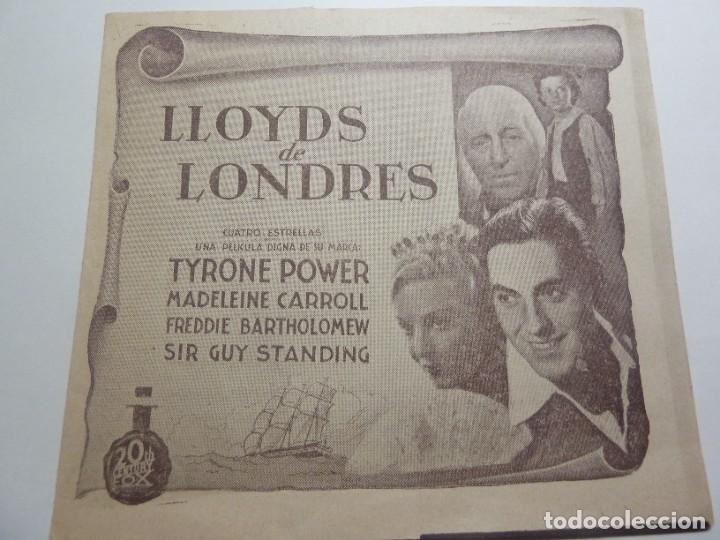 Cine: PROGRAMA CINE LOCAL LLOYDS DE LONDRES 1941 - Foto 1