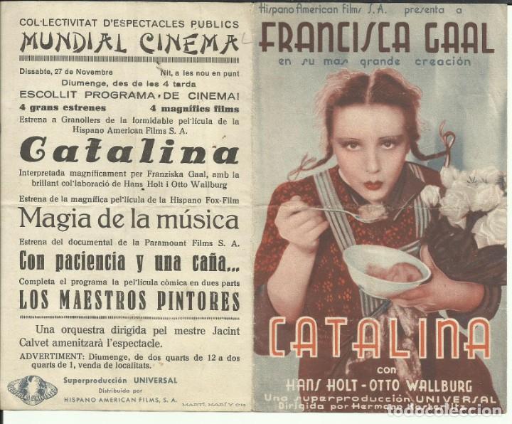 Cine: PTCC 074 CATALINA PROGRAMA DOBLE UNIVERSAL FRANCISKA GAAL - Foto 1