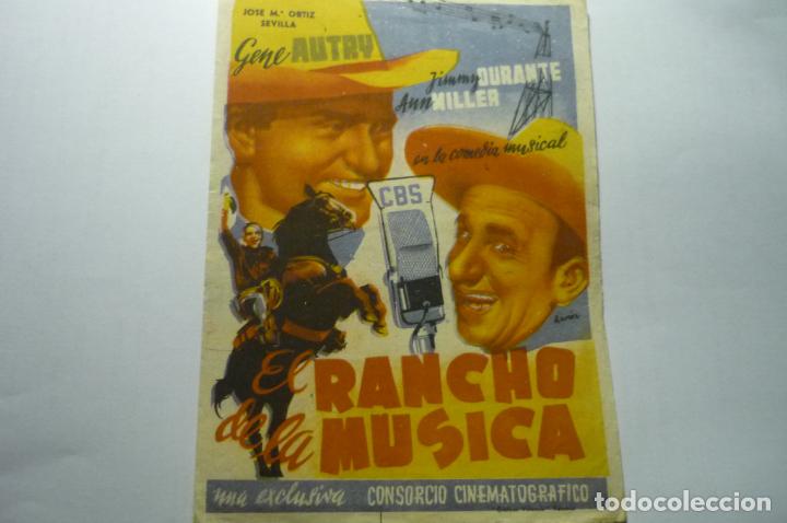 Cine: PROGRAMA EL RANCHO DE LA MUSICA.- GENE AUTRY - Foto 1