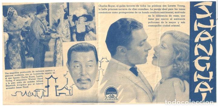 Cine: PTEB 068 SHANGHAI PROGRAMA DOBLE PARAMOUNT LORETTA YOUNG CHARLES BOYER WARNER OLAND - Foto 2