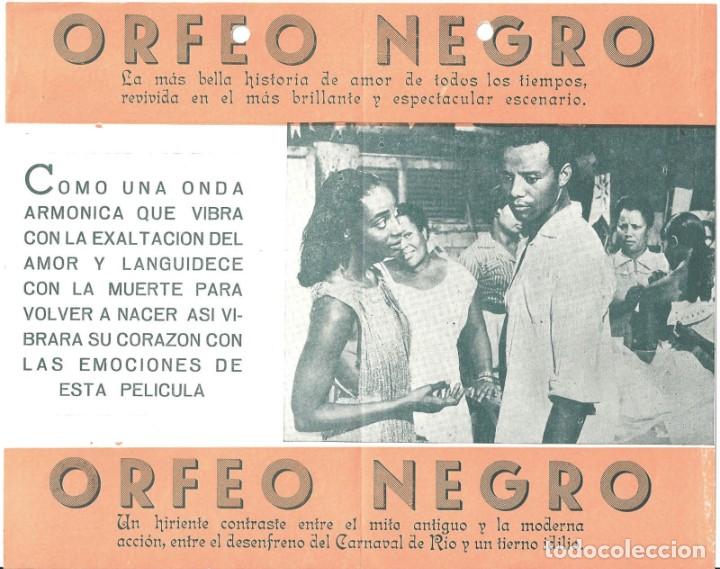 Cine: PTEB 068 ORFEO NEGRO PROGRAMA DOBLE MARCEL CAMUS BLACK CAST - Foto 2