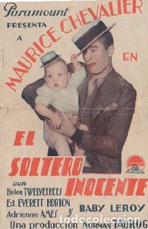 Cine: PROGRAMA DE CINE DOBLE EL SOLTERO INOCENTE. PC-4828 - Foto 1