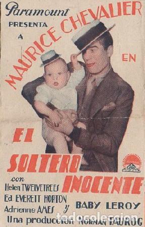 Cine: PROGRAMA DE CINE DOBLE EL SOLTERO INOCENTE. PC-4829 - Foto 1