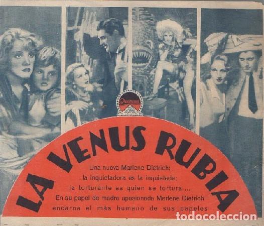 Cine: PROGRAMA DOBLE DE CINE LA VENUS RUBIA. PC-4831 - Foto 2