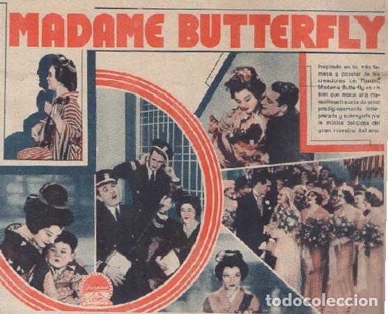 Cine: PROGRAMA DOBLE MADAME BUTTERFLY. PC-4833 - Foto 2