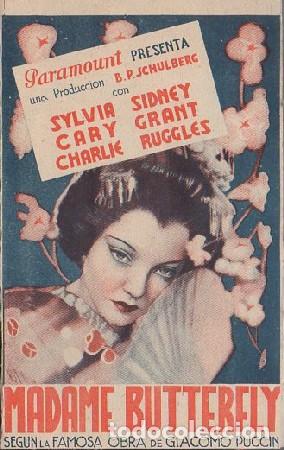Cine: PROGRAMA DOBLE MADAME BUTTERFLY. PC-4833 - Foto 1