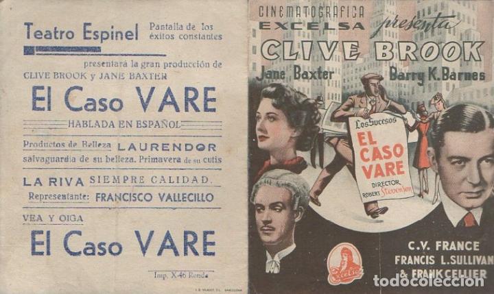 Cine: PROGRAMA DOBLE DE CINE. EL CASO VARE. PC-4835 - Foto 1