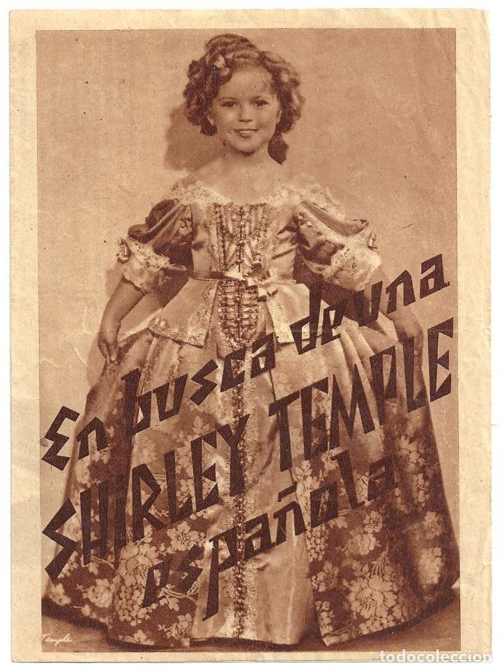 Cine: PTEB 069 SHIRLEY TEMPLE PROGRAMA DOBLE CONCURSO FILMS SELECTOS FOX - Foto 2