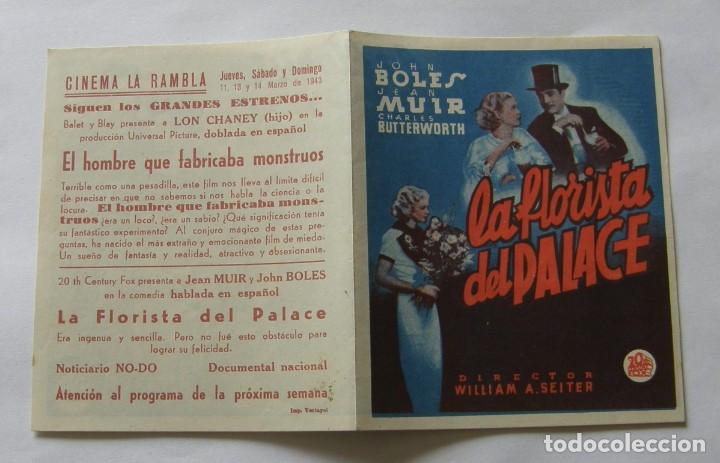 Cine: PROGRAMA DE CINE DOBLE LA FLORISTA DEL PALACE - Foto 3