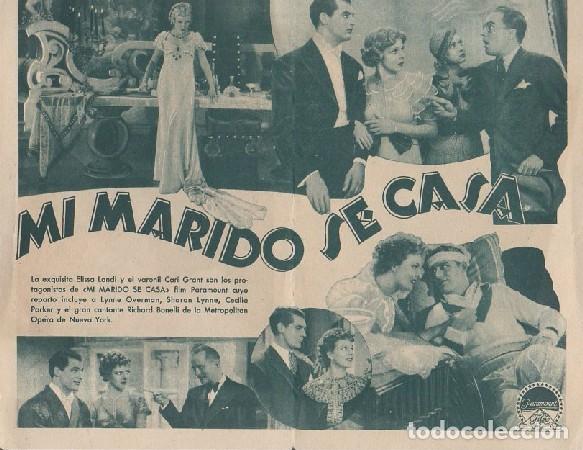 Cine: PROGRAMA DE CINE. MI MARIDO SE CASA. PC-4851 - Foto 2