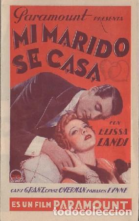 Cine: PROGRAMA DE CINE. MI MARIDO SE CASA. PC-4851 - Foto 1