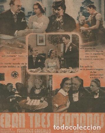 Cine: PROGRAMA DE CINE. ERAN TRES HERMANAS. PC-4852 - Foto 2
