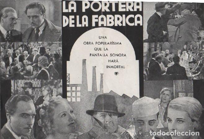 Cine: PROGRAMA DOBLE DE CINE. LA PORTERA DE LA F&Aacute;BRICA (EN ESPA&Ntilde;OL) PC-4854 - Foto 2