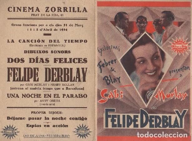 Cine: PROGRAMA DOBLE DE CINE. FELIPE DERBLAY. PC-4855 - Foto 1