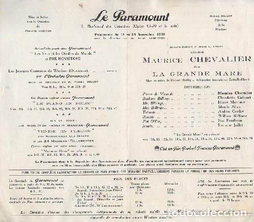 Cine: PROGRAMA DOBLE DE CINE. LE PARAMOUNT. PC-4856 - Foto 2