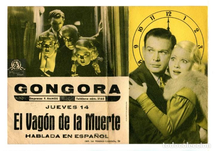 Cine: EL VAG&Oacute;N DE LA MUERTE, con Charlie Ruggles. - Foto 1