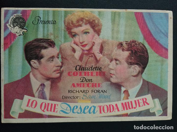 Cine: LO QUE DESEA TODA MUJER, CLAUDETTE COLBERT - Foto 1