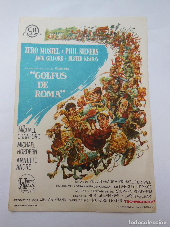 Cine: PROGRAMA DE MANO . Golfus de Roma . SIN PUBLICIDAD . - Foto 1