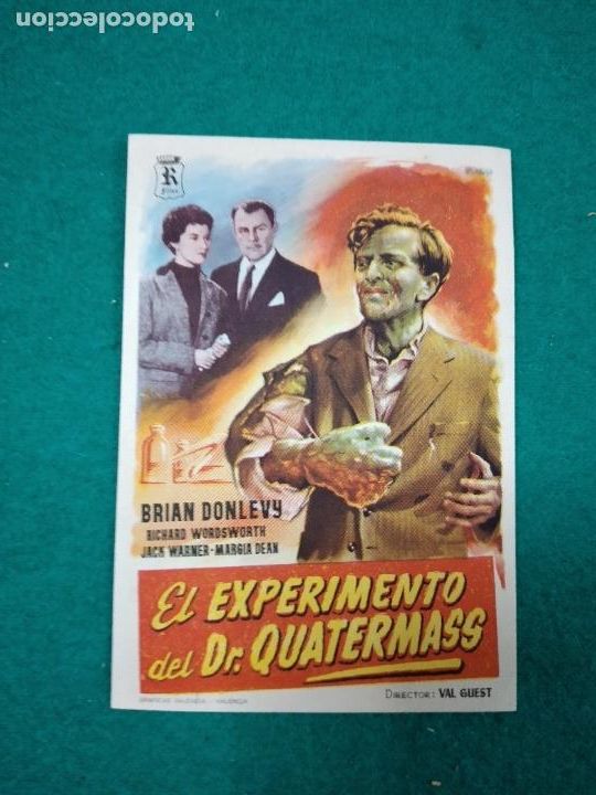 Cine: PROGRAMA DE CINE. EL EXPERIMENTO DEL DR. QUATERMASS. BRYAN DONLEVY. CON PUBLICIDAD. - Foto 1
